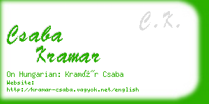 csaba kramar business card